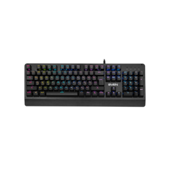 Механическая игровая клавиатура SVEN KB-G9700 (104 кл,+12Fn,RED switch, RGB, мет, корпус)