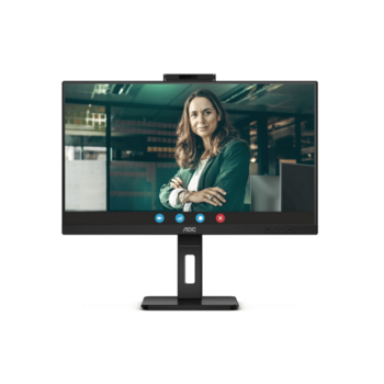 Монитор LCD 23.8'' 16:9 1920х1080(FHD) IPS, nonGLARE, 75 Hz, 300 cd/m2, H178°/V178°, 1000:1, 50М:1, 16.7M, 4ms, HDMI, DP, USB-C, USB-Hub, Height adj, Pivot, Tilt, Swivel, Speakers, Camera, 3Y, Black