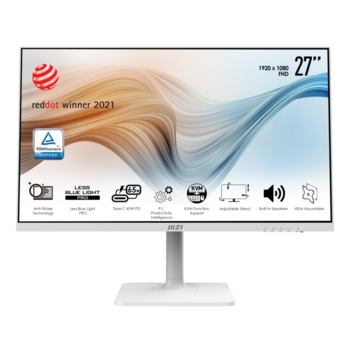 Монитор LCD 27'' [16:9] 1920х1080(FHD) IPS, nonGLARE, 75 Hz, 250 cd/m2, H178°/V178°, 1000:1, 16.7M, 5ms, HDMI, DP, USB-C, Pivot, Tilt, 1Y, White