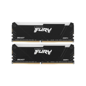 Память DDR4 2x32GB 3600MHz Kingston KF436C18BB2AK2/64 Fury Beast Black RGB RTL Gaming PC4-28800 CL18 DIMM 288-pin 1.35В dual rank с радиатором Ret