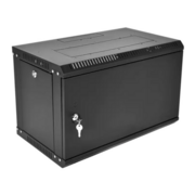 ЦМО Шкаф телекоммуникационный настенный разборный ЭКОНОМ 6U (600 x 520) дверь металл, цвет черный (ШРН-Э-6.500.1-9005)
