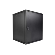 Шкаф коммутационный ЦМО ШРН-Эконом (ШРН-Э-12.500.1-9005) настенный 12U 600x520мм пер.дв.металл 75кг черный 470мм 19.6кг 180град. 608мм IP20 металл