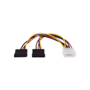 Кабель Кабель/ Кабель GoPower MOLEX (f)-2SATA (m) 0.2м PVC RoHS (1/500)