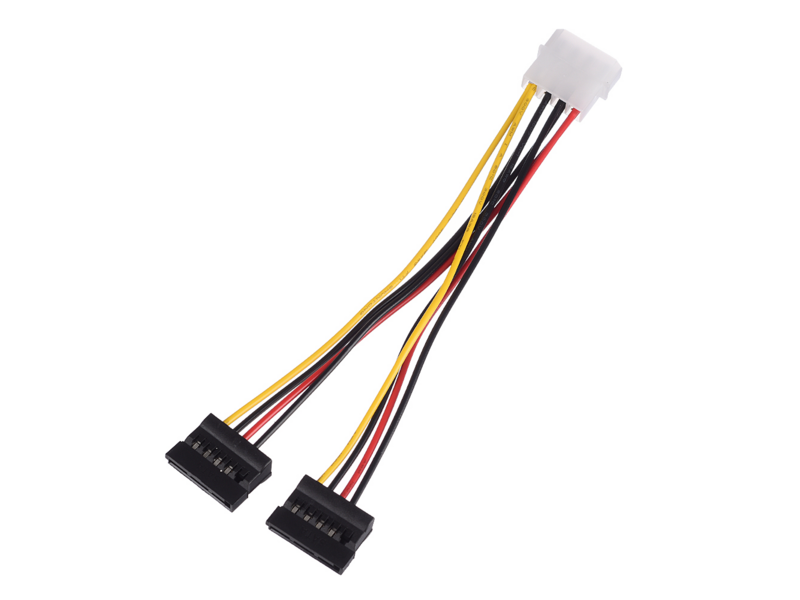 Кабель Кабель/ Кабель GoPower MOLEX (f)-2SATA (m) 0.2м PVC RoHS (1/500)
