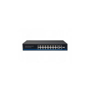 Управляемый L2 PoE коммутатор Gigabit Ethernet Управляемый L2 PoE коммутатор Gigabit Ethernet на 16 RJ45 PoE + 2 x RJ45 + 2 GE SFP портов. Порты: 16 x GE (10/100/1000 Base-T) с поддержкой PoE (IEEE 802.3af/at), 2 x GE (10/100/1000 Base-T) Uplink, 2 x GE S