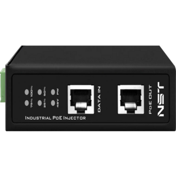 Промышленный PoE-инжектор Промышленный PoE-инжектор Gigabit Ethernet на 90W с бустером напряжения. Соответствует стандартам PoE IEEE 802.3af/at/bt. Автоматическое определение PoE устройств. Мощность PoE - до 90W. Поддержка скорости 10/100/1000Base-T. вх.