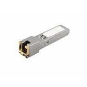Медный SFP модуль Gigabit Ethernet Медный SFP модуль Gigabit Ethernet с разъемом RJ45. Скорость 10/100/1000 Мбит/с.Интерфейс: SGMII. Расстояние передачи - до 100 м. Размеры (ШхВхГ): 14,3x12,7x63мм. Рабочая температура: 0…+70°С.