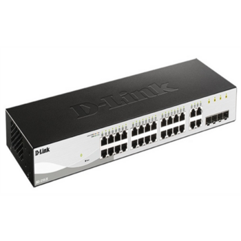 Коммутатор D-Link Управляемый L2 коммутатор, 24x1000Base-T, 4xCombo 1000Base-T/SFP, защита от статического электричества до 6 кВ, CLI