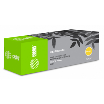 CACTUS 106R01484 Тонер-картридж Cactus CS-PH6140B (106R01484) для принтеров Xerox Phaser 6140,черный 2600 стр.
