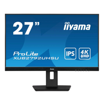Монитор LCD 27'' 16:9 3840x2160(UHD 4K) IPS, nonGLARE, 60 Гц, 300cd/m2, H178°/V178°, 1000:1, 80M:1, 1.07B, 4ms, DVI, HDMI, DP, USB-Hub, Height adj, Pivot, Tilt, Swivel, Speakers, 3Y, Black