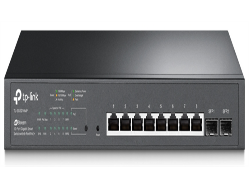 коммутатор TP-Link SG2210MP, Omada™ 10-Port Gigabit Smart Switch with 8-Port PoE+