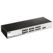 Коммутатор D-Link Управляемый L2 коммутатор, 24x1000Base-T, 2x1000Base-X SFP, защита от статического электричества до 6 кВ, CLI