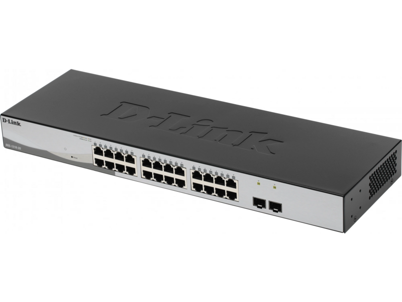 Коммутатор D-Link Управляемый L2 коммутатор, 24x1000Base-T, 2x1000Base-X SFP, защита от статического электричества до 6 кВ, CLI