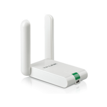 Сетевой адаптер TP-Link TL-WN822N, N300 Wi-Fi USB-адаптер высокого усиления, до 300 Мбит/с на 2,4 ГГц, 2 внешние антенны с высоким коэффициентом усиления, Mini USB 2.0, удлинительный кабель, кнопка WPS