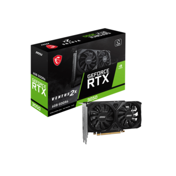 Видеокарта Видеокарта/ VGA MSI NVIDIA GeForce RTX 3050 VENTUS 2X 6G 6GB, GDDR6/128-bit, PCIe 4.0, 2xHDMI 2.1, 1xDP, 2.1-slot