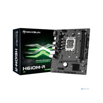 MAXSUN MS-Challenger H610M-R (Socket 1700, mATX, 2*DDR4, VGA+HDMI, 3*SATA3, 1*M.2, 1*PCIEx16/1*PCIEx1, 4*USB 2.0, 2*USB 3.2 Gen1, LAN 1*1G, RTL)