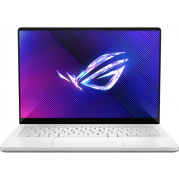 Ноутбук Ноутбук/ ASUS ROG Zephyrus G14 GA403UU-QS080 14"(2880x1800 OLED 120Hz)/AMD Ryzen 7 8845HS(3.8Ghz)/16384Mb/1024PCISSDGb/noDVD/Ext:nVidia GeForce RTX4050(6144Mb)/Cam/BT/WiFi/73WHr/war 1y/1.5kg/Platinum White/DOS