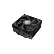 Кулер для процессора DEEPCOOL AN400 BLACK LGA1700/1200/115X/AM5/AM4 низкопрофильный 52,5 mm (27шт/кор, TDP 150W, PWM, Fan 120mm, 4 тепл. Трубок, Copper Base, White LED, черный) RET