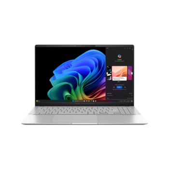 Ноутбук Ноутбук/ ASUS S5507QA-MA013W 15.6"(2880x1620 OLED)/Snapdragon X Plus X1P-42-100(3.4Ghz)/16384Mb/1024PCISSDGb/noDVD/Int:Shared/Cam/BT/WiFi/70WHr/war 1y/1.42kg/Cool Silver/Win11Home + алюм корп