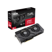 Видеокарта Видеокарта/ VGA ASUS RADEON DUAL-RX7800XT-O16G 16GB, GDDR6/256-bit, PCIe 4.0, 1xHDMI 2.1, 3xDP, 2.5-slot 90YV0JJ1-M0NA00