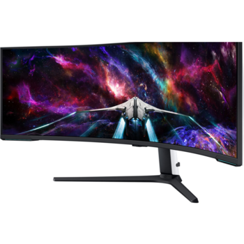 Монитор Samsung 57" Odyssey Neo G9 S57CG952NI черный VA LED 32:9 HDMI полуматовая HAS Piv 2500:1 420cd 178гр/178гр 7680x2160 240Hz FreeSync Premium Pro DP Dual UHD USB 19кг