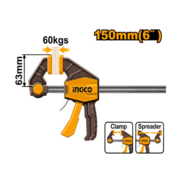 Струбцина быстрозажимная Ingco HQBC01601 Размер:63x150мм,Макс усилие:60Кг