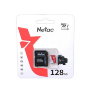 Носитель информации Netac P500 ECO 128GB MicroSDXC U1/C10 up to 80MB/s, retail pack with SD Adapter