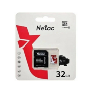 Носитель информации Netac P500 ECO 32GB MicroSDHC C10 up to 80MB/s, retail pack with SD Adapter