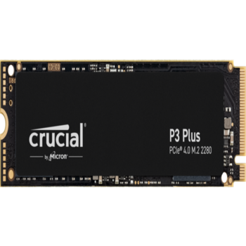 Твердотельный накопитель Твердотельный накопитель/ Crucial SSD P3 Plus, 1000GB, M.2(22x80mm), NVMe, PCIe 3.0 x4, QLC, R/W 5000/4200MB/s, IOPs н.д./н.д., TBW 220, DWPD 0.1 (12 мес.)