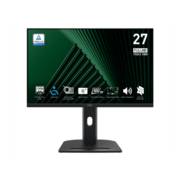 Монитор MSI PRO MP275QPDG 27" 16:9 WQHD(2560x1440) IPS Flat, WebCam FHD, 1ms(MPRT), 1300:1,100M:1,250nit,178/178,2xHDMI,DP,USB-C,USB-B, 4xUSB-A,RJ-45,Speaker,Tilt,Swivel,Height,Pivot 100HZ,Black,1y war-ty