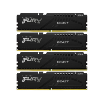 Память оперативная Память оперативная/ Kingston 64GB 6000MT/s DDR5 CL40 DIMM (Kit of 4) FURY Beast Black XMP