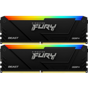 Память DDR4 2x16GB 3200MHz Kingston KF432C16BB2AK2/32 Fury Beast RGB RTL Gaming PC4-25600 CL16 DIMM 288-pin 1.35В kit single rank с радиатором Ret