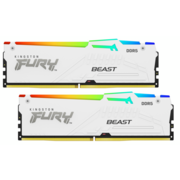 Память оперативная Память оперативная/ Kingston 32GB 5200MT/s DDR5 CL36 DIMM (Kit of 2) FURY Beast White RGB EXPO