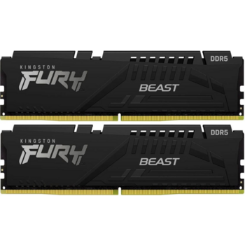 Память DDR5 2x32GB 5200MHz Kingston KF552C36BBEK2-64 Fury Beast Black Expo RTL Gaming PC5-41600 CL36 DIMM 288-pin 1.25В kit single rank с радиатором Ret