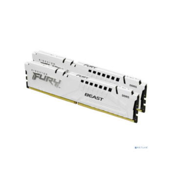 Память оперативная Память оперативная/ Kingston 64GB 5200MT/s DDR5 CL40 DIMM (Kit of 2) FURY Beast White XMP