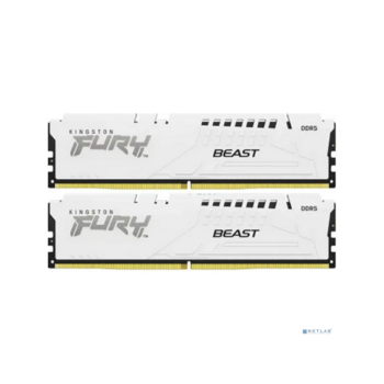 Память Kingston DDR 5 DIMM 32Gb PC44800, 5600Mhz, Kingston FURY Beast White XMP CL40 (Kit of 2) (KF556C40BWK2-32)