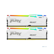 Память оперативная Память оперативная/ Kingston 32GB 5200MT/s DDR5 CL40 DIMM (Kit of 2) FURY Beast White RGB XMP