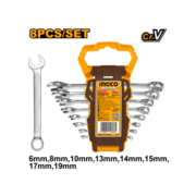Набор комбинированных гаечных ключей Ingco HKSPA1088-I,6-19мм
