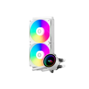 Система охлаждения Система охлаждения/ PCCooler DA240 ARGB WH (270W, 240mm, White, ARGB/ Fans: 2x120mm, 73.6CFM, -dBA, 1800RPM/ Pump height 55mm, -dBA, 3000RPM, Rad thickness 27mm/ S: 1851, 1700, 1200, 20XX, 115X, AM5, AM4)