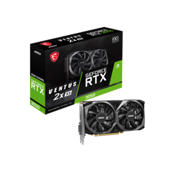 Видеокарта Видеокарта/ VGA MSI NVIDIA GeForce RTX 3050 VENT 2X XS 8G OC 8GB, GDDR6/128-bit, PCIe 4.0, 1xDVI-D, 1xHDMI 2.1, 1xDP, 2.3-slot