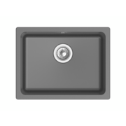 Кухонная мойка RIVELATO RIVELATO Мойка BERKANA 50 1-чаш 560*430, монтаж: универсальный, материал: кварц, цвет: черный