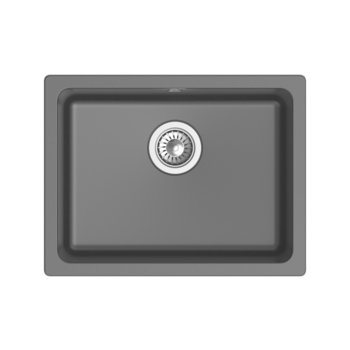 Кухонная мойка RIVELATO RIVELATO Мойка BERKANA 50 1-чаш 560*430, монтаж: универсальный, материал: кварц, цвет: черный