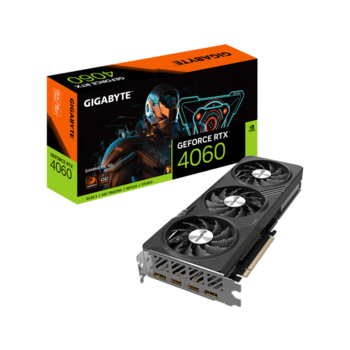 Видеокарта GV-N4060GAMING OC-8GD VGA GIGABYTE NVIDIA GeForce RTX 4060 GAMING OC 8G 8GB, GDDR6/128-bit, PCIe 4.0, 2xHDMI 2.1, 2xDP, 2-slot