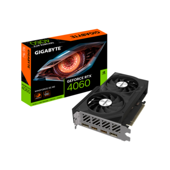 Видеокарта GV-N4060WF2OC-8GD VGA GIGABYTE NVIDIA GeForce RTX 4060 WINDFORCE OC 8G 8GB, GDDR6/128-bit, PCIe 4.0, 2xHDMI 2.1, 2xDP, 2.1-slot