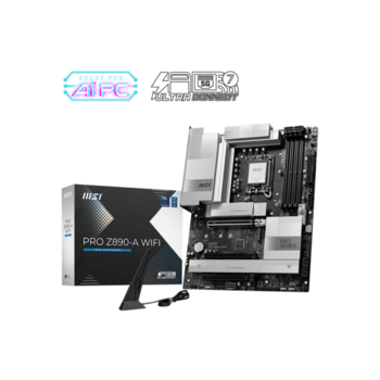 Материнская плата MSI PRO Z890-A WIFI Soc-1851 Intel Z890 4xDDR5 ATX AC`97 8ch(7.1) 5Gigabit RAID+HDMI