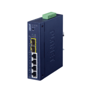 коммутатор коммутатор/ PLANET IGS-4215-4T2S IP30 Industrial L2/L4 4-Port 10/100/1000T + 2-Port 100/1000X SFP Managed Switch (-40~75 degrees C, dual redundant power input on 9~48VDC/24VAC terminal block, supports ERPS Ring, CloudViewer app, MQTT and Cybers