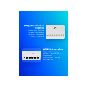 Маршрутизатор Маршрутизатор/ Роутер беспроводной Netis MW5250 N300 10/100BASE-TX/4G ready белый