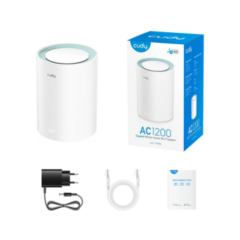 Wi-Fi Mesh-система Wi-Fi Mesh-система/ AC1200 Wi-Fi Gigabit Mesh Solution 1-Pack, Chipset MT7621DA+MT7613B+MT7603, Dual-Band, 867Mbps at 5GHz + 300Mbps at 2.4GHz, 802.11ac/a/b/g/n, 2 Gigabit Ethernet Ports, 4 internal antennas,MU-MIMO, DDNS, Zerotier/Wire