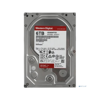 Жесткий диск Western Digital Red Pro NAS HDD 3.5" SATA 6Tb, 7200rpm, 256MB buffer, WD6005FFBX, 1 year