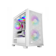 Корпус без блока питания Корпус без блока питания/ PCCooler C3D310 WH ARGB, Tempered Glass Mid Tower, White, ABS, TG, SPCC, 2x120mm ARGB mATX, ITX 165/350/200mm 3x2.5", 2x3.5", 4xPCI 2xUSB-A 3.0 406x220x410mm